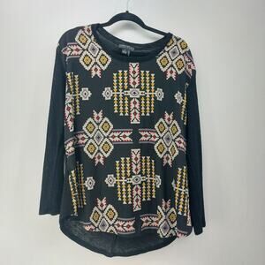Forever 21 Womens Plus Sz 2X Aztec Southwestern Print Light Sweater